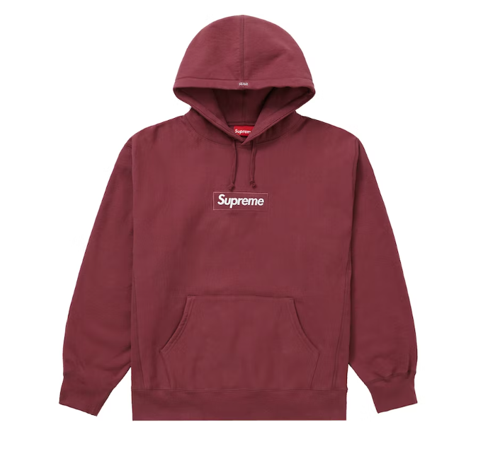 Supreme Box Logo Hooded Sweatshirt - Maroon