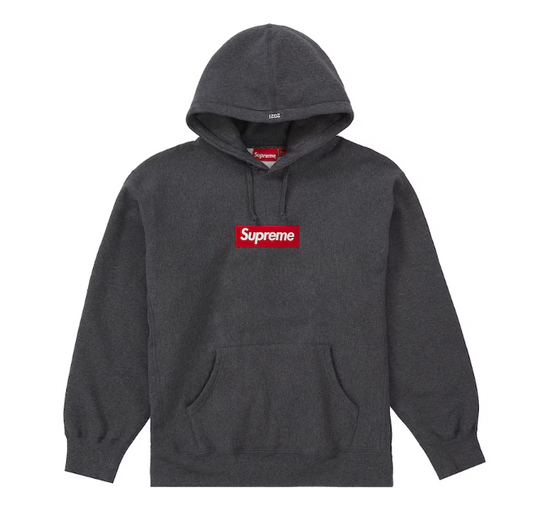 Supreme Box Logo Hooded Sweatshirt - Heather Grey