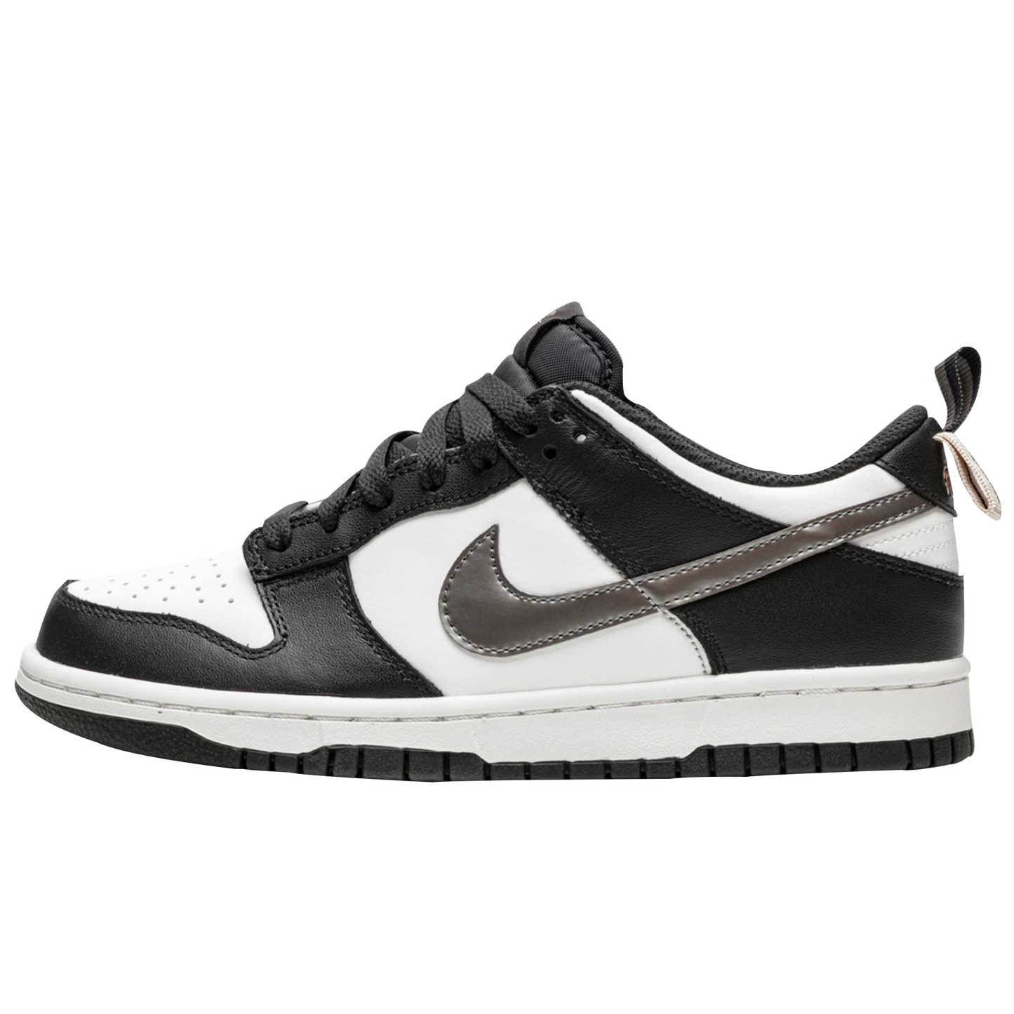 Nike Dunk Low Black White Metallic