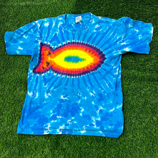 Tie dye goldfish vintage tee