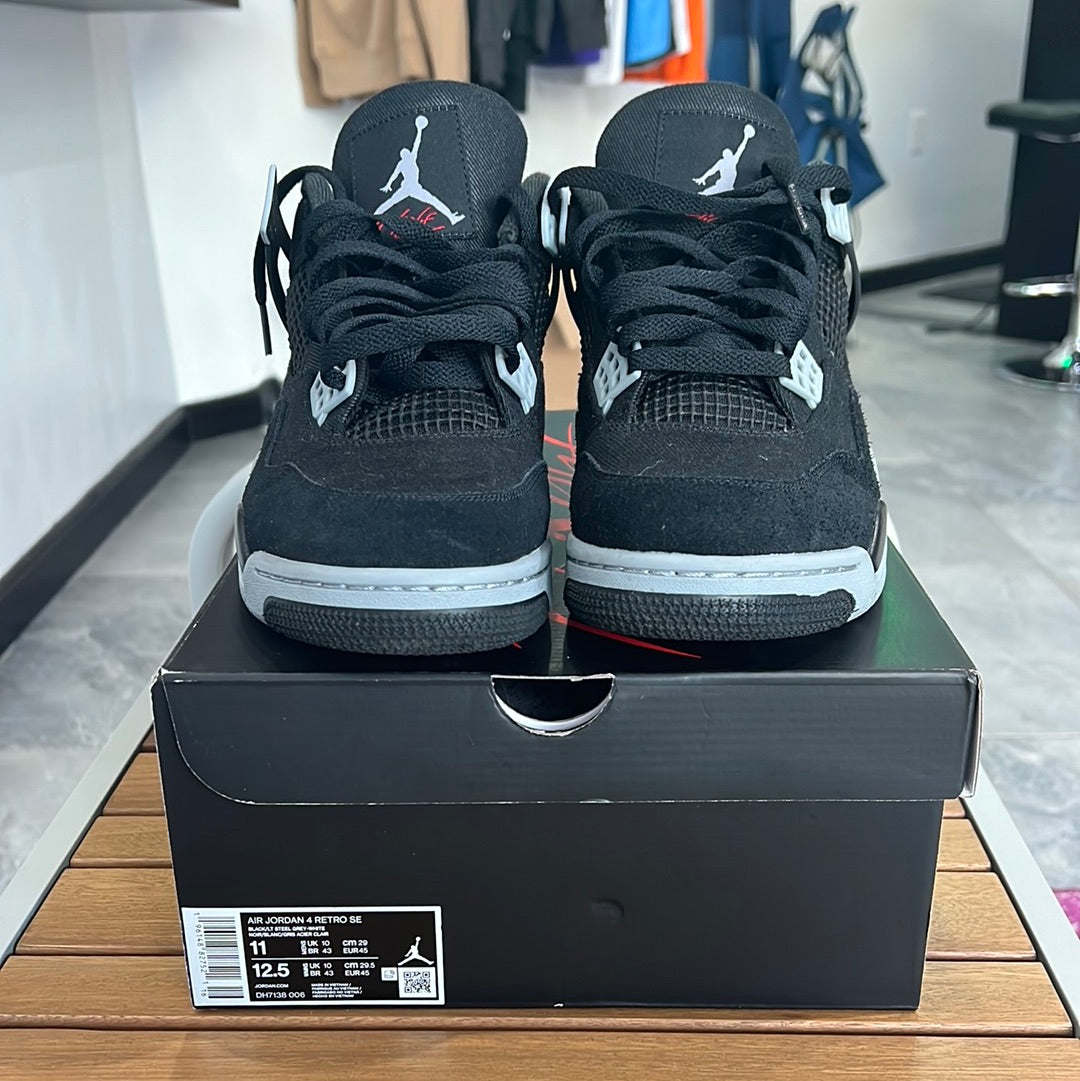 Air Jordan 4 Black Canvas (Used)